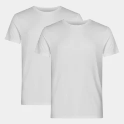 Resteröds 2 e bambus crew neck slim fit T-shirts* Nat T-Shirts|Undertrøjer