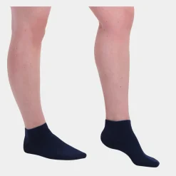 Bamboo Basics 3 par blå bambus ankelsokker til dame og herre fra*Dame Strømper|Footies