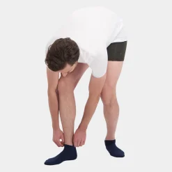 Bamboo Basics 3 par blå bambus ankelsokker til dame og herre fra*Dame Strømper|Footies