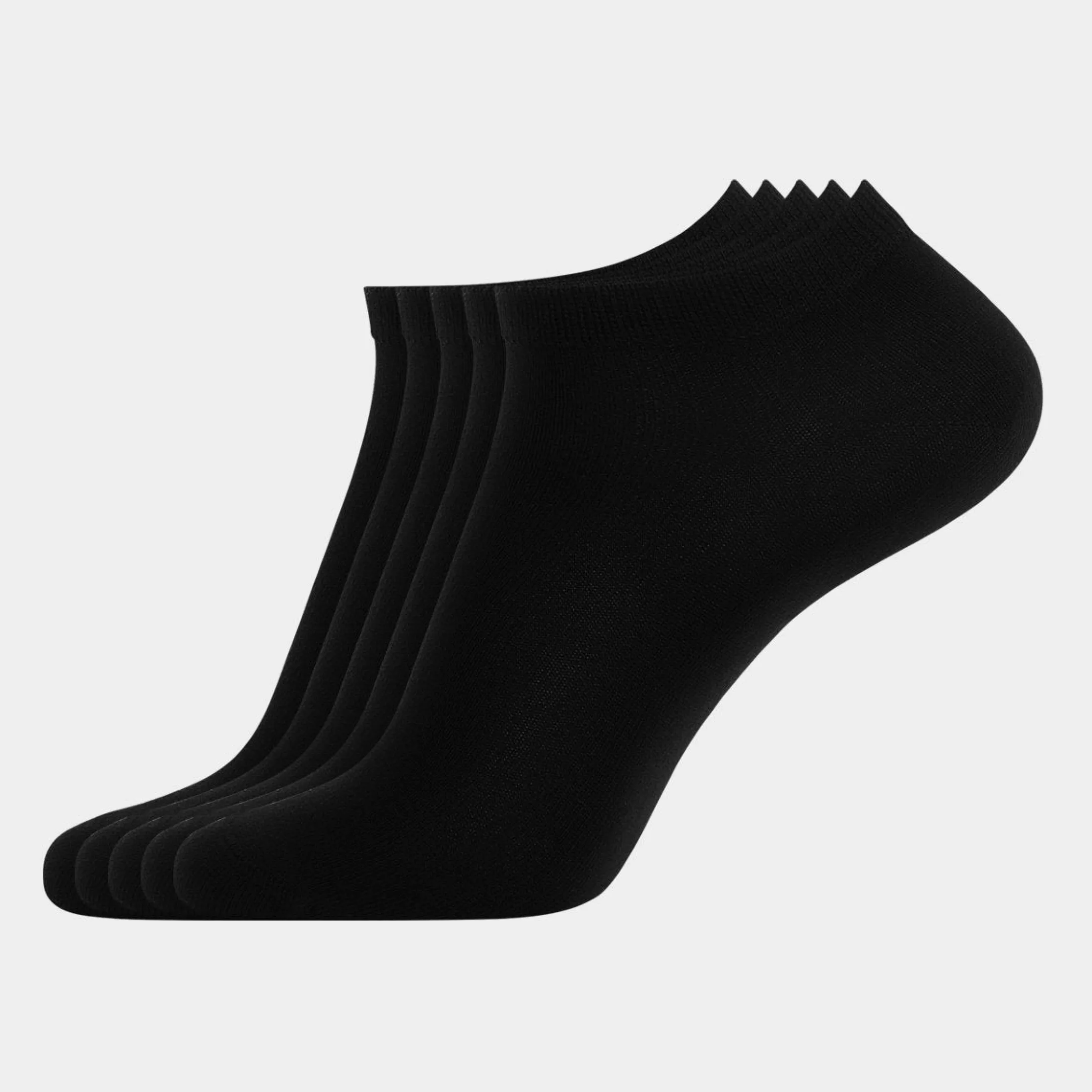 Lindbergh 5 par sorte bambus ankelstrømper* Footies