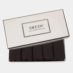 Decoy 5 par sorte bambus strømper til kvinder fra*Dame Strømper