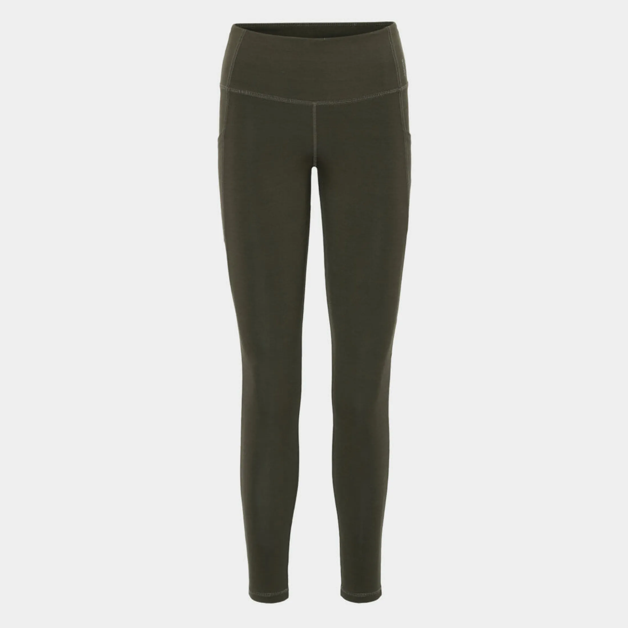 Boody Bambus træningstights i olivengrøn med høj talje til dame fra*Dame Træningsbukser