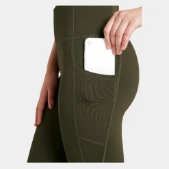 Boody Bambus træningstights i olivengrøn med høj talje til dame fra*Dame Træningsbukser