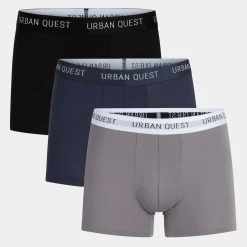 Urban Quest Bambus underbukser - 3 pak - sort/navy/grå* Underbukser