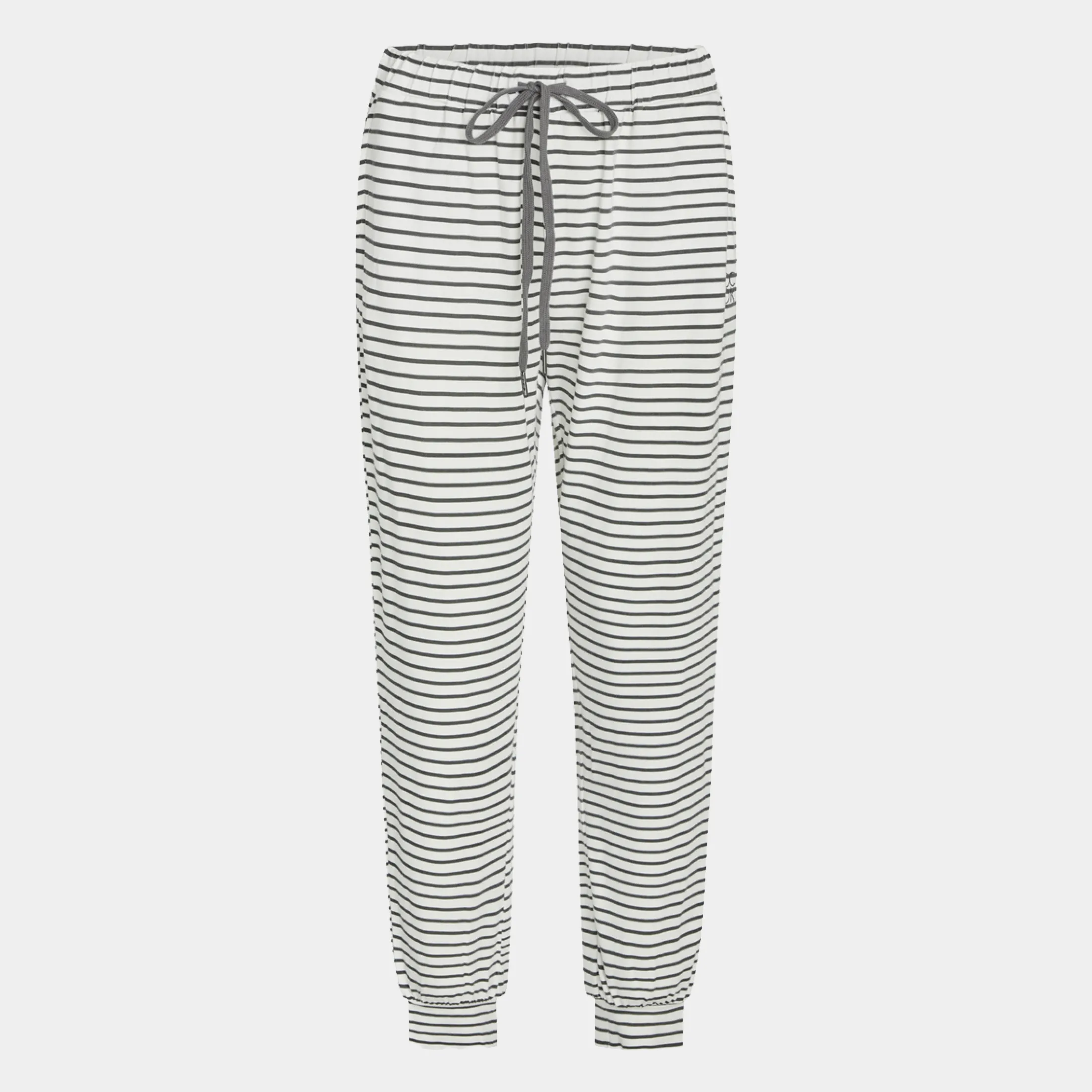 CCDK Betty bambus natbukser hvid med grå striber fra*Dame Natbukser Og -Shorts