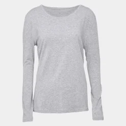 JBS of Denmark Grå basic langærmet t-shirt i bambus til dame fra*Dame Langærmet T-Shirts