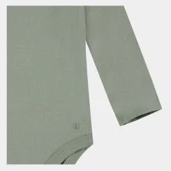 Bamboo Basics Langærmet bambus body - blå grøn beige - fra*Børn Bodyer