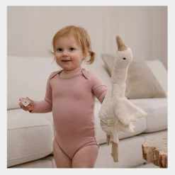 Bamboo Basics Langærmet bambus body - blå grøn beige - fra*Børn Bodyer