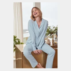 JBS of Denmark bambus langærmet natskjorte til kvinder fra*Dame Nattoppe Og -Skjorter|Skjorter