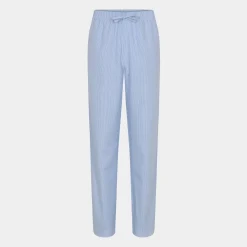 JBS of Denmark Lyseblå stribet bambus natbukser* Natbukser