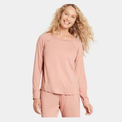 Boody bambus lounge T-shirt med raglanærmer til dame fra*Dame Nattoppe Og -Skjorter|Langærmet T-Shirts