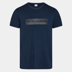 JBS of Denmark Navyblå crew neck bambus T-shirt med print* T-Shirts