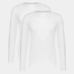 Bamboo Basics Ralph bambus langærmet T-shirt med rund hals - Hvid 2 pak* Langærmet T-Shirts