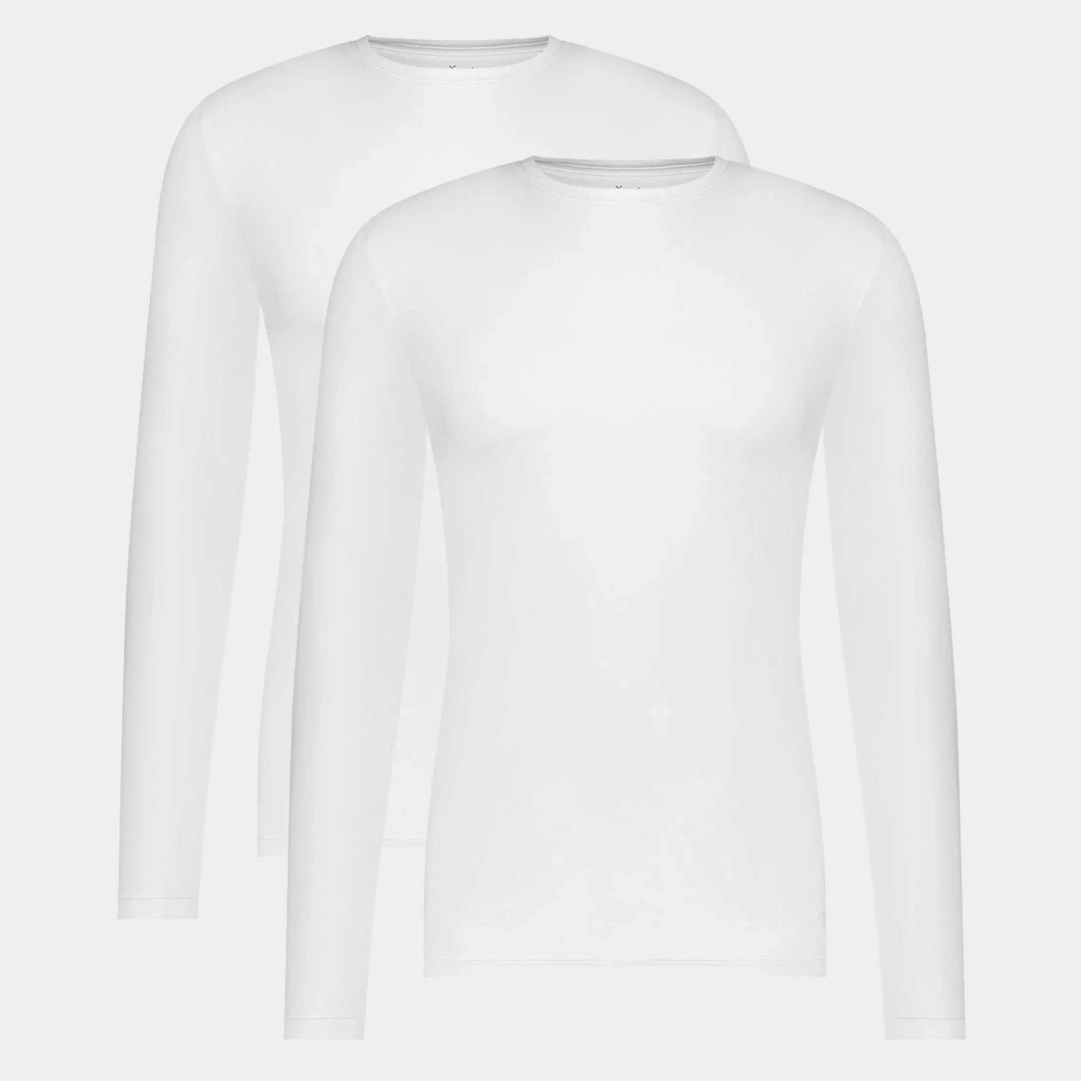 Bamboo Basics Ralph bambus langærmet T-shirt med rund hals - Hvid 2 pak* Langærmet T-Shirts