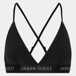 Urban Quest Sort bambus trekant-BH med justerbare stropper 2 pak fra*Dame Bh'Er Uden Bøjle