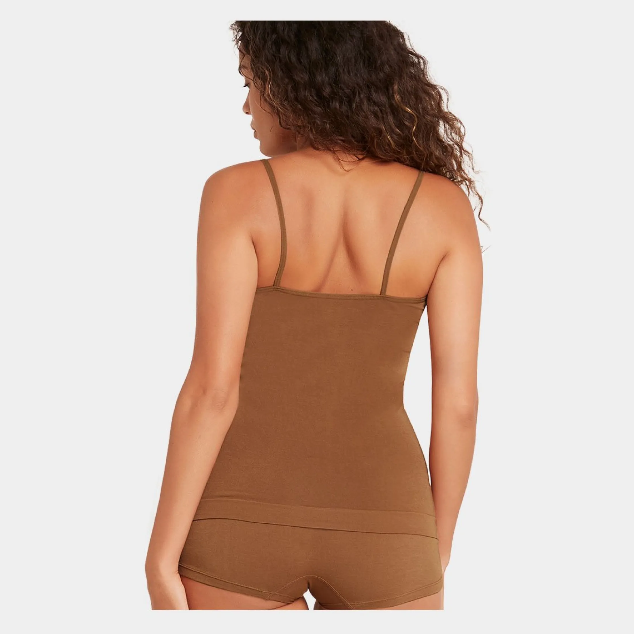 Boody Tan bambus top med tynde stropper til dame fra*Dame Toppe|Undertrøjer