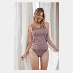 JBS of Denmark bambus tank top med feminine detaljer fra*Dame Toppe|Undertrøjer